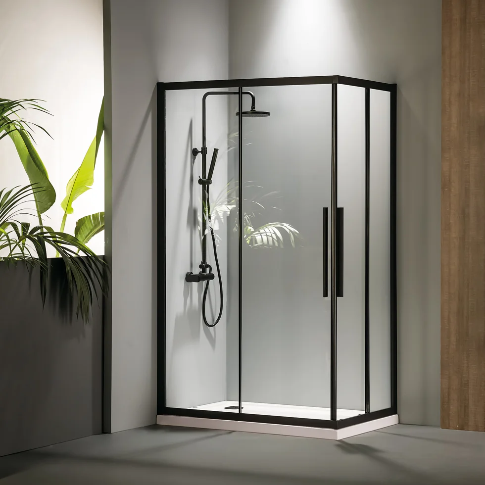 Φωτογραφία προϊόντος: Καμπίνα DEVON FLOW CORNER ENTRY CF90C-400 90X90 black matt