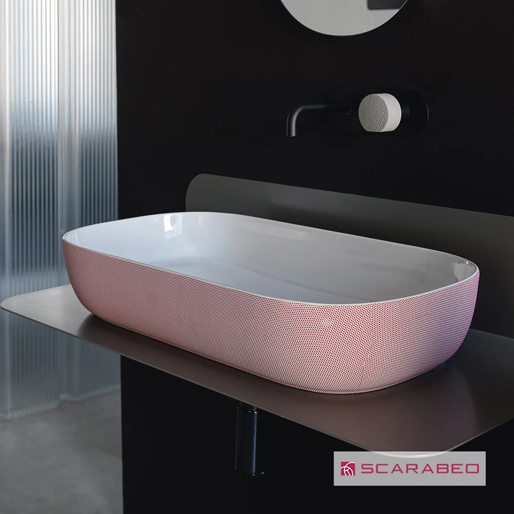 Φωτογραφία προϊόντος: Νιπτήρας SCARABEO GLAM 1804-SER 56X39 pois pink