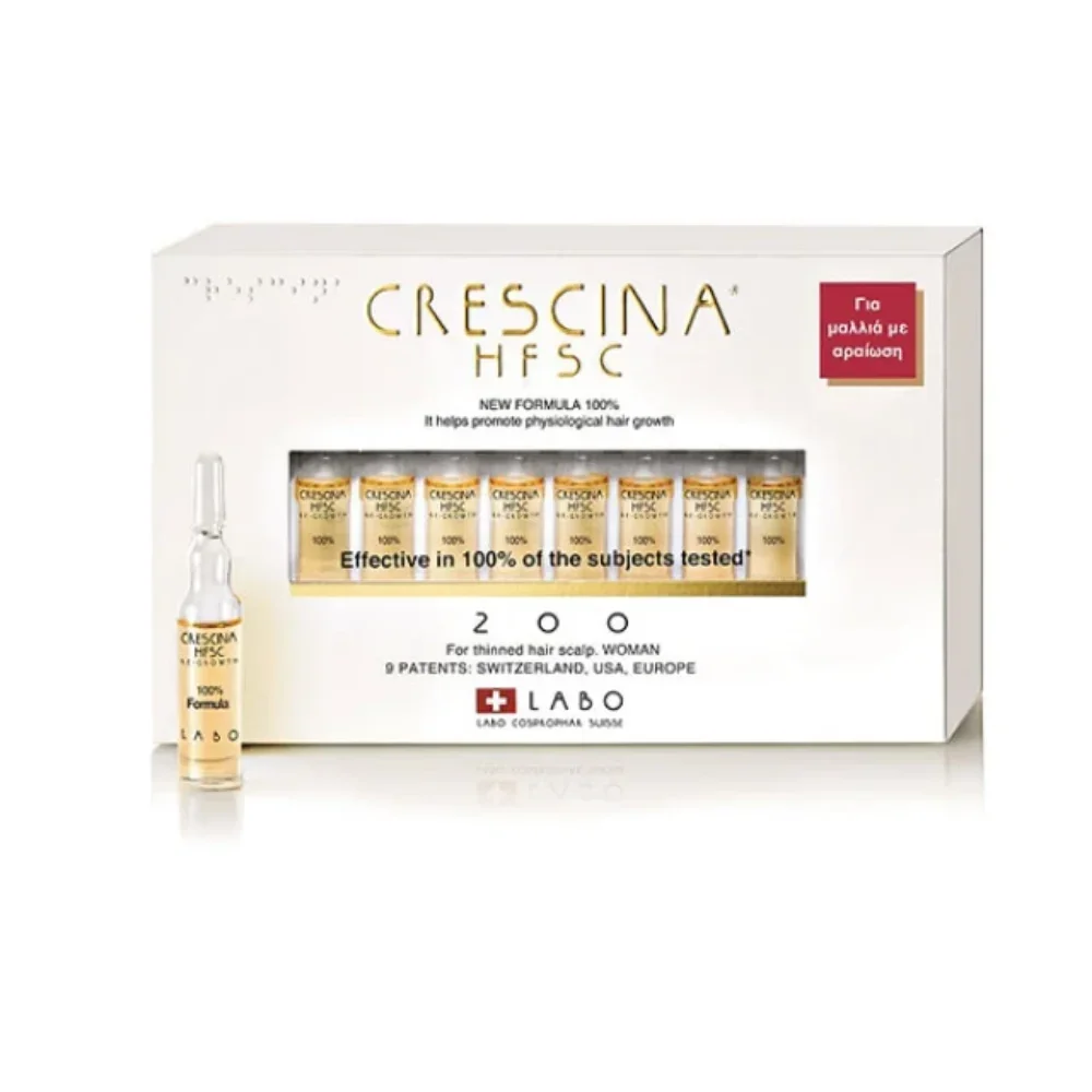 Φωτογραφία προϊόντος: Crescina HFSC 200 για γυναίκες με αραίωση μαλλιών – αρχικό στάδιο (10 αμπούλες)
