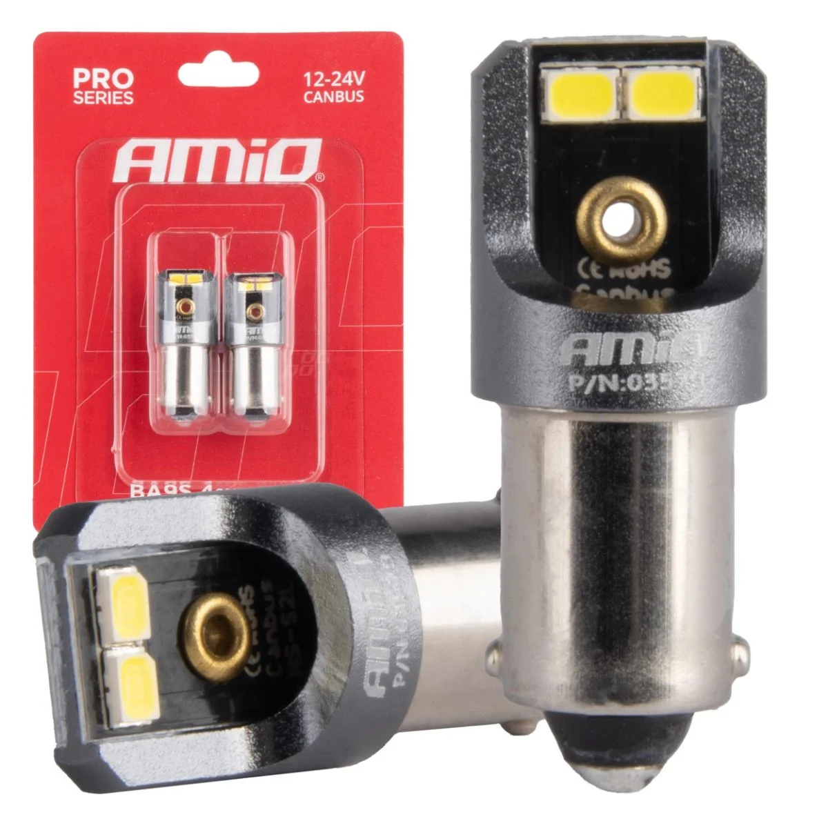 Φωτογραφία προϊόντος: AMIO ΛΑΜΠΑΚΙΑ T4W BA9s 12/24V 6.000K 4xSMD LED CAN-BUS ΛΕΥΚΟ 2016 PRO SERIES AMIO - 2 Τεμ. 03579/AM