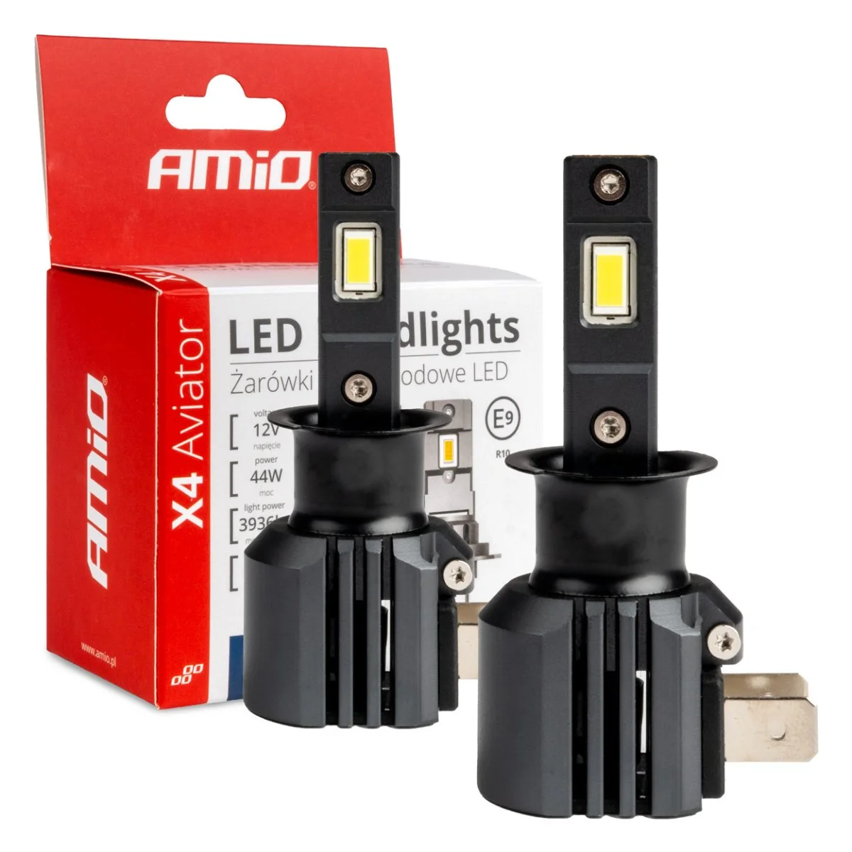 Φωτογραφία προϊόντος: AMIO ΛΑΜΠΕΣ LED H3 12V 44W 6.500K 3.936lm CSP X4 SERIES AVIATOR PLUG & PLAY ΑΜΙΟ - 2 ΤΕΜ. 03762/AM