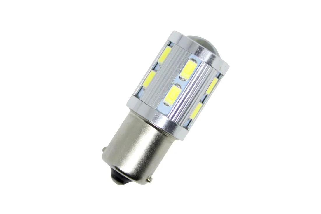 Φωτογραφία προϊόντος: Led λάμπα BA15S με 16 ultra bright led και προτζέκτορα - 1τμχ.