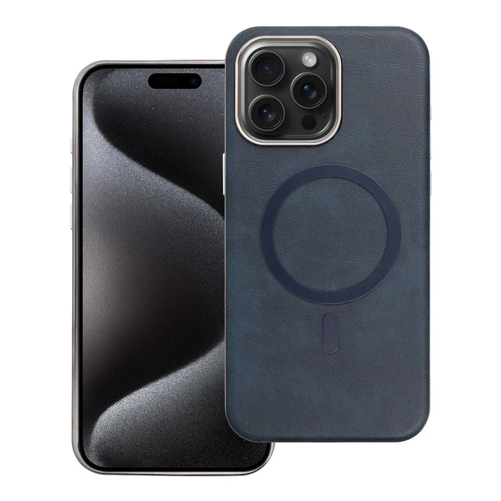Φωτογραφία προϊόντος: . GENTLEMAN MAG COVER Case compatible with MagSafe for IPHONE 15 PRO MAX navy blue
