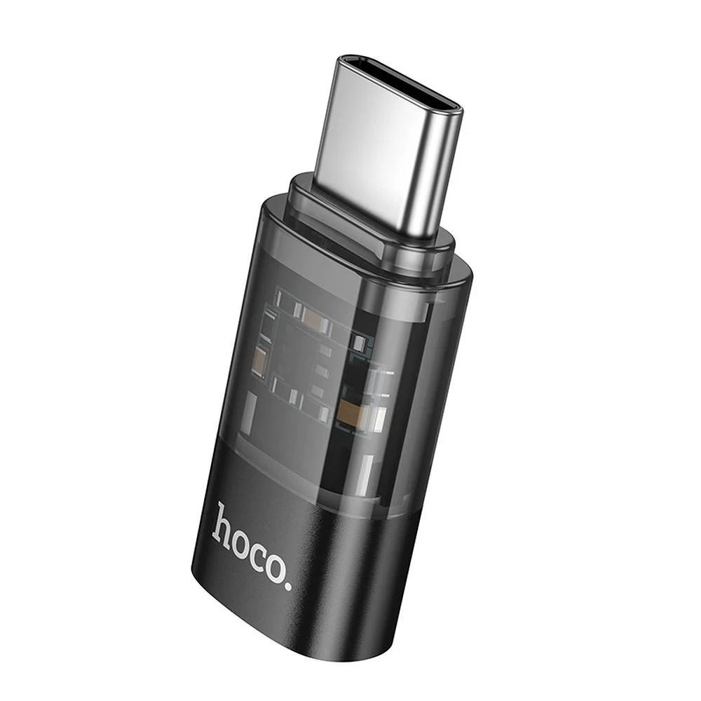 Φωτογραφία προϊόντος: . Adapter USB C to Lightning Hoco UA36D transparent black