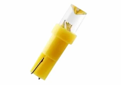 Φωτογραφία προϊόντος: Led λάμπα τύπου T5 12V/1.2W κίτρινη - 1τμχ