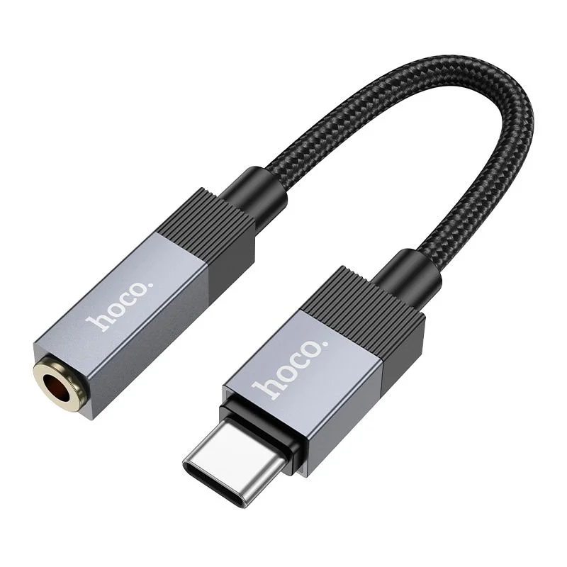 Φωτογραφία προϊόντος: . Adapter AUX USB C to Jack 3,5 mm Hoco UPA32C UPA32C black