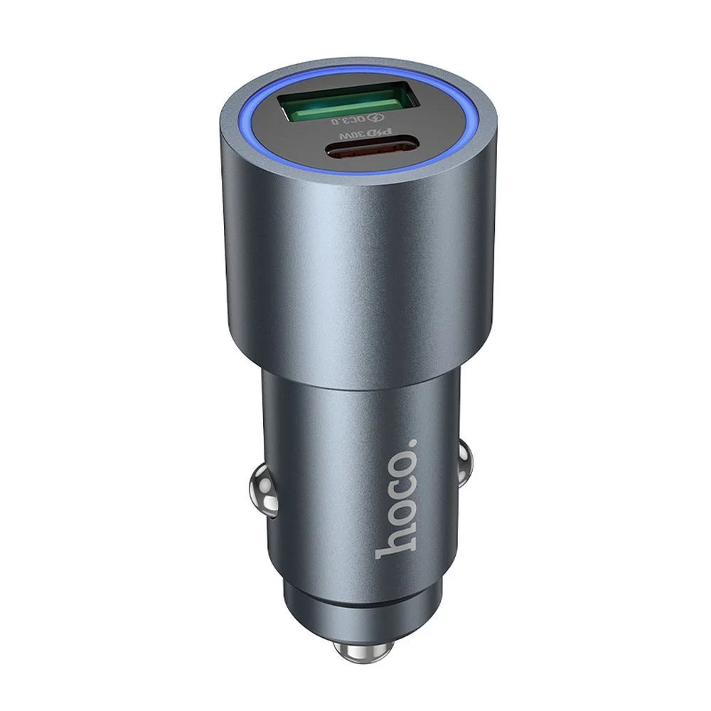 Φωτογραφία προϊόντος: HOCO car charger USB A + Type C PD QC3.0 48W Z60 black