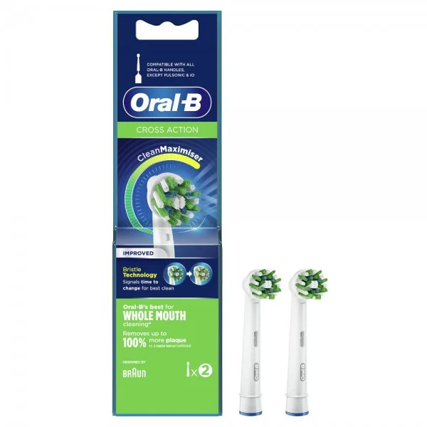 Φωτογραφία προϊόντος: Oral-B Cross Action CleanMaximiser Ανταλλακτικές Κεφαλές Βουρτσίσματος 2 τμχ