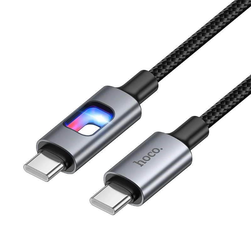 Φωτογραφία προϊόντος: . LED Cable USB C to USB C Hoco 3A 60W 1,2 m U144 black