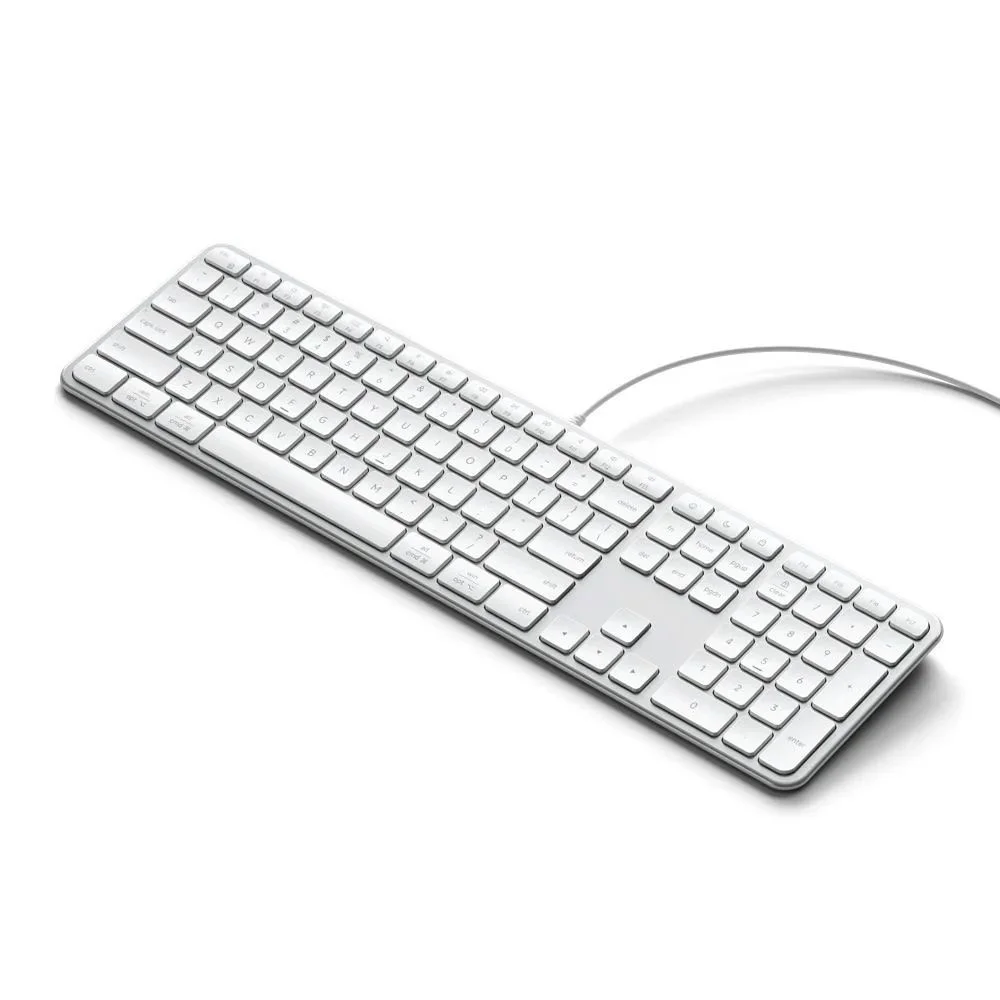 Φωτογραφία προϊόντος: . Wired keyboard USB A/USB C QWERTY Dual (Mac/Windows) Satechi Slim LX3 Wired silver
