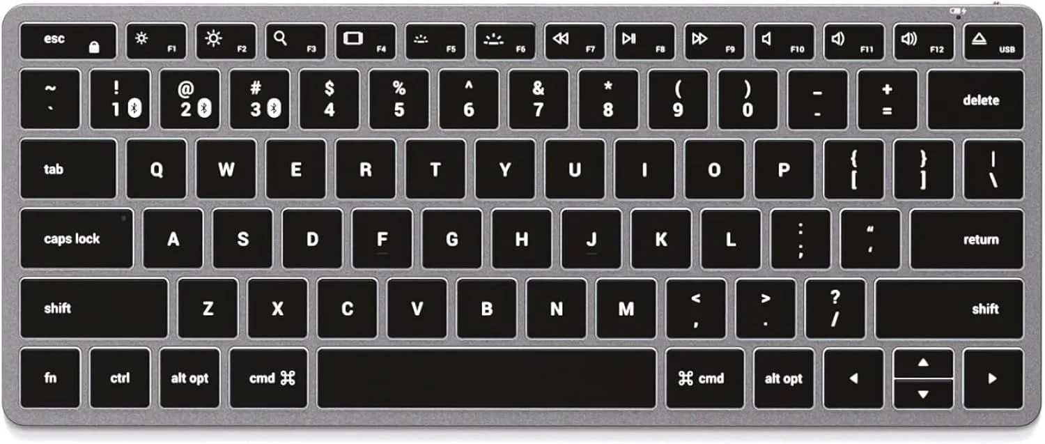 Φωτογραφία προϊόντος: . Wireless keyboard QWERTY Satechi Slim X1 ST-BTSX1M space gray