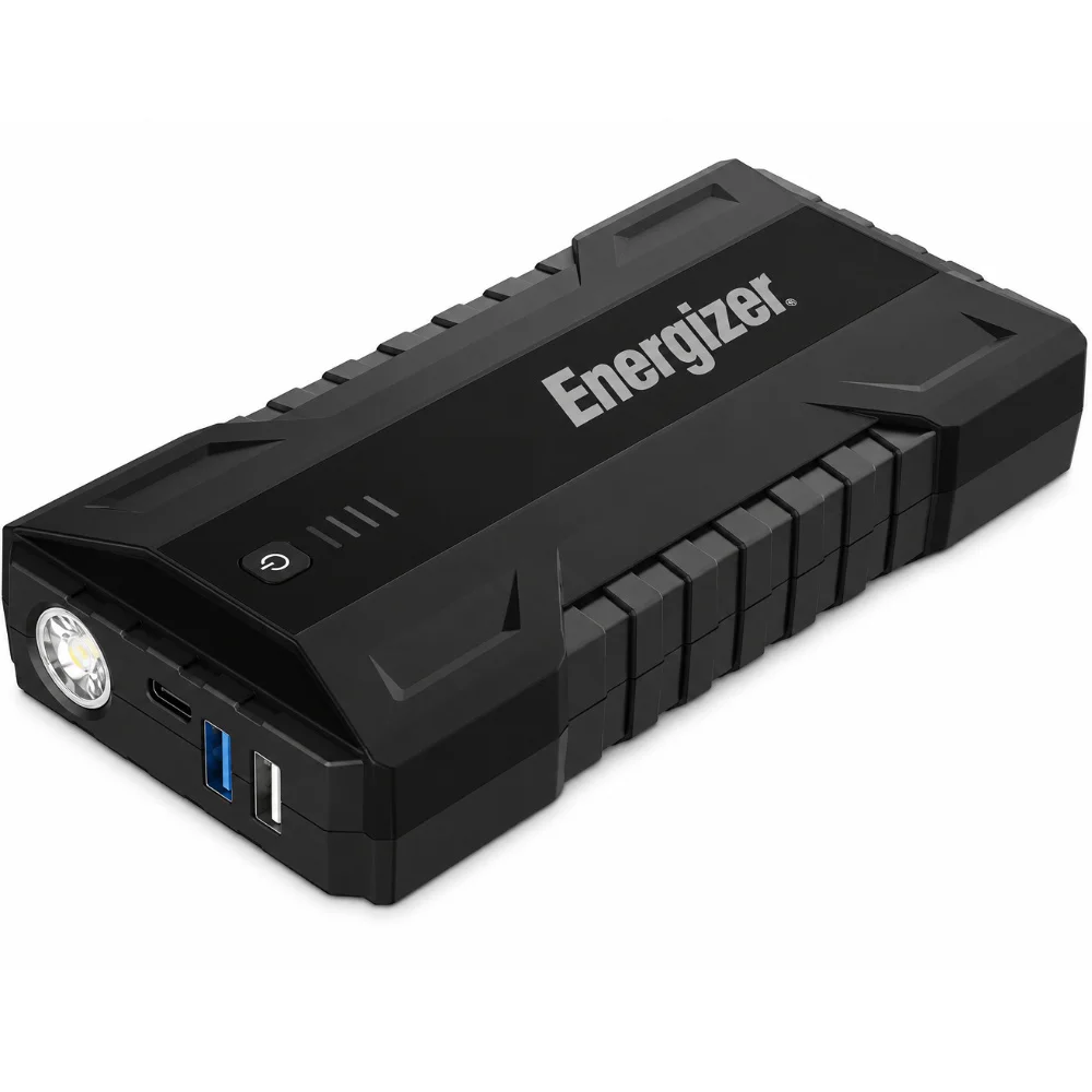 Φωτογραφία προϊόντος: Power Bank Energizer JE12000 12000mAh PD15W QC με 2xUSB-A 1xUSB-C LED Ένδειξη Μπαταρίας και Προσάρτημα Εκκίνησης Αυτοκινήτου 1800A Ασημί