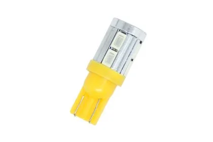 Φωτογραφία προϊόντος: Led λάμπα τύπου Τ10 5W με 10 SMD 5630 led - κατάλληλη για φώτα ημέρας - κίτρινη - 1τμχ.