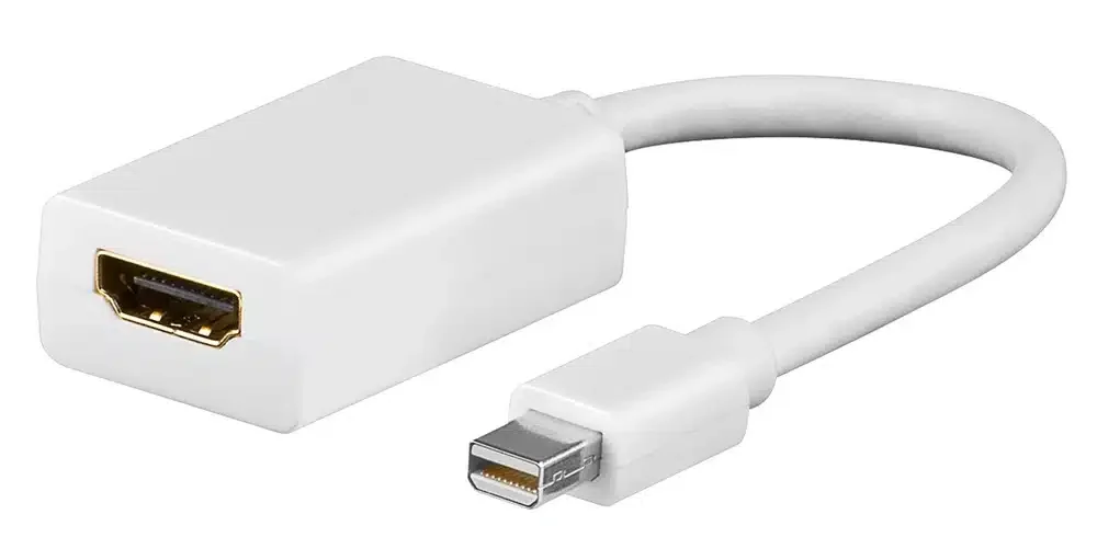 Φωτογραφία προϊόντος: GOOBAY καλώδιο mini DisplayPort σε HDMI θηλυκό 51729, 0.15m, λευκό