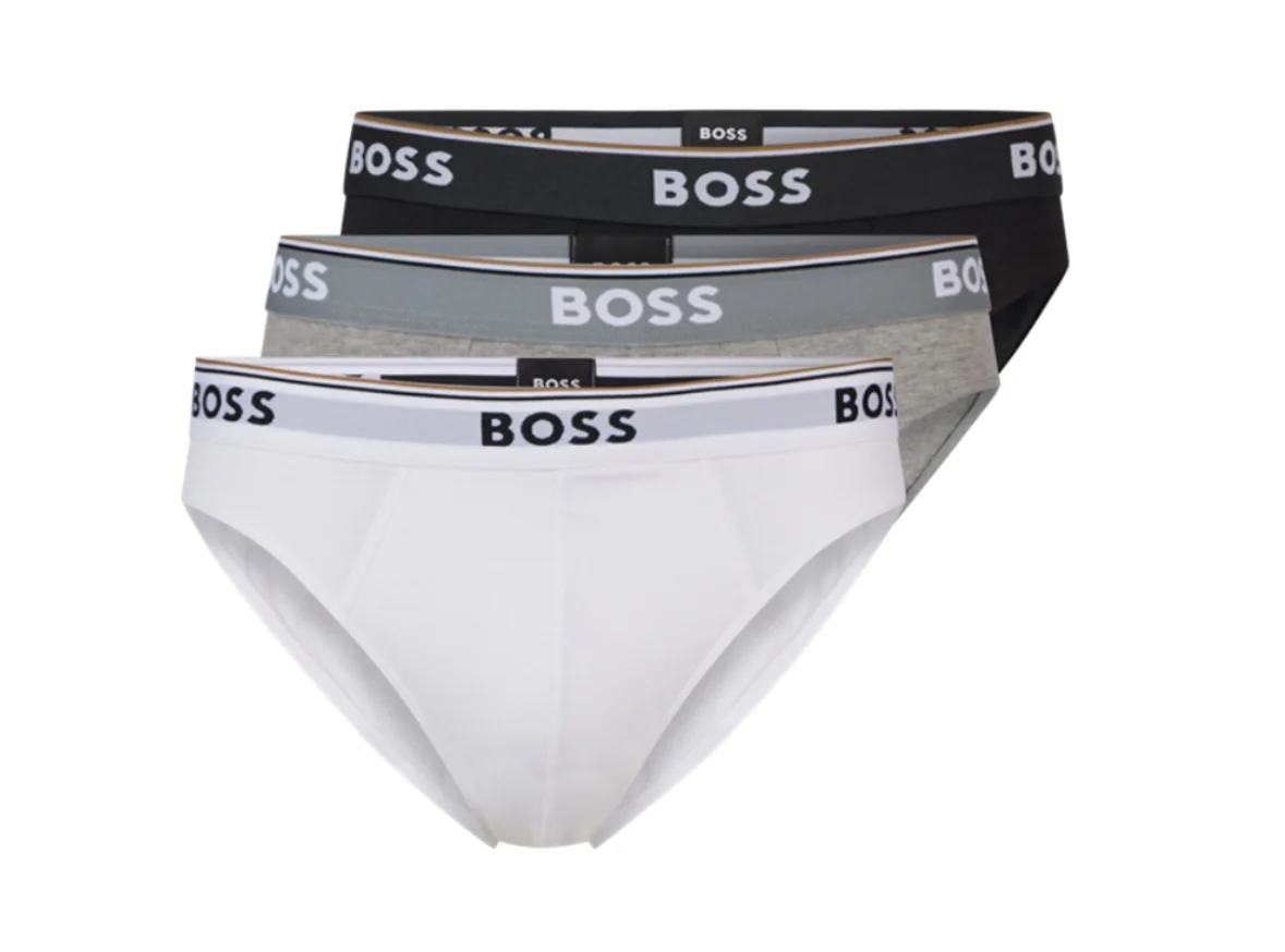 Φωτογραφία προϊόντος: Boss Men Three Pack Of Stretch Cotton Briefs With Logo Waistband Μαύρο-Λευκό-Γκρι Μελανζέ-50475273-999