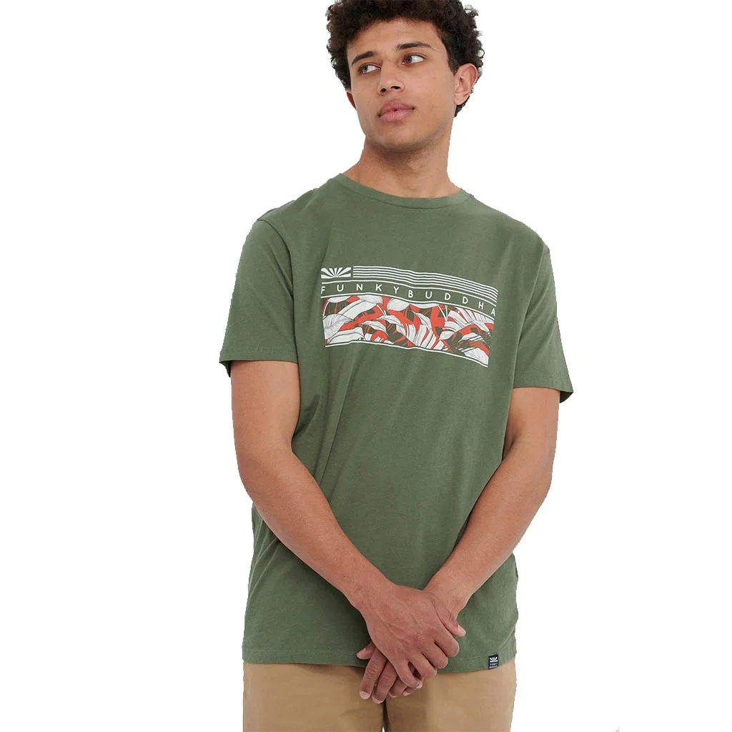Φωτογραφία προϊόντος: Ανδρικό T-Shirt FUNKY BUDDHA FBM005-022-04 Χακί