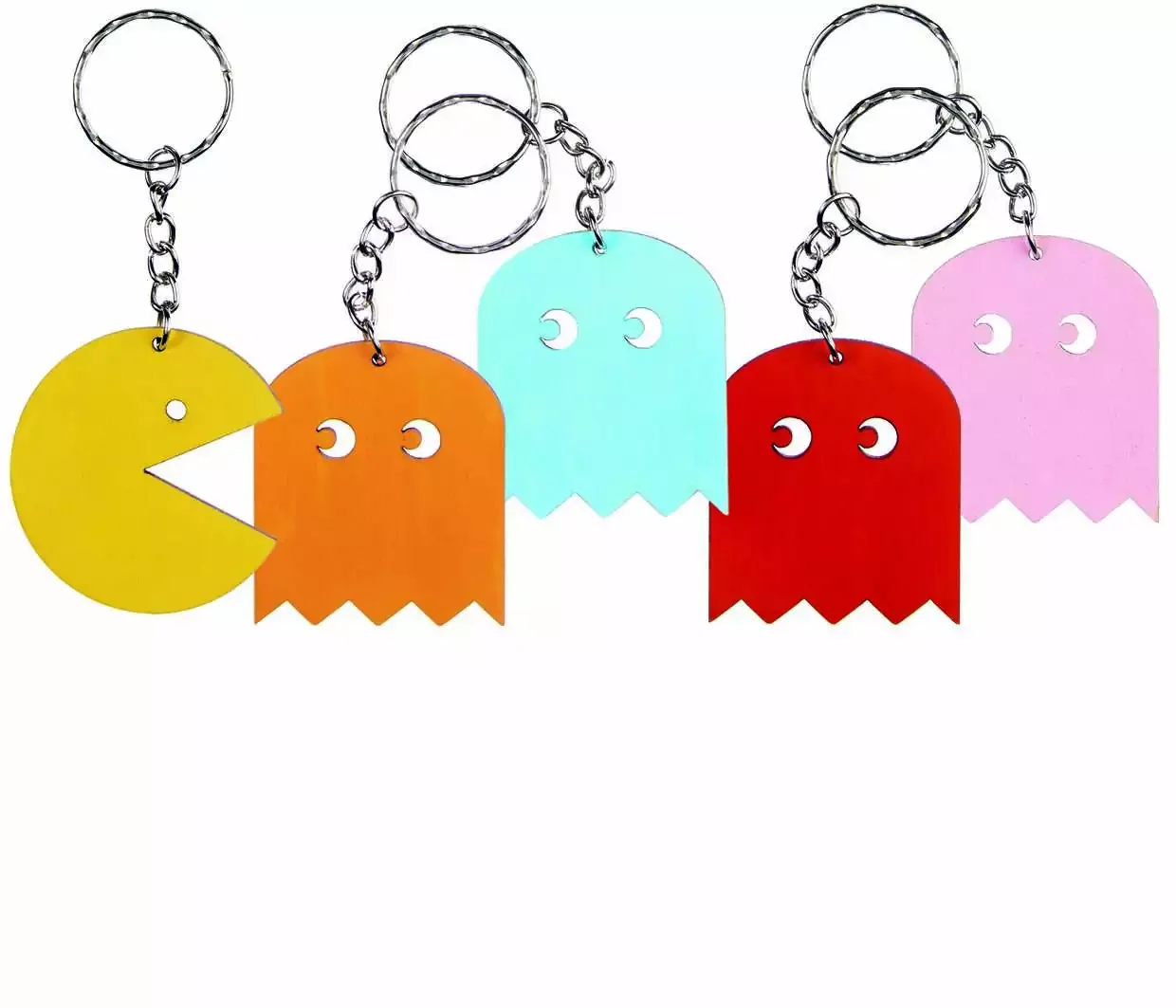 Φωτογραφία προϊόντος: Μπρελόκ pacman ξύλινες φιγούρες