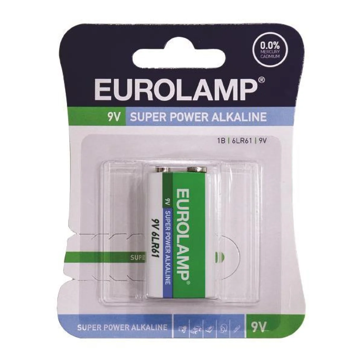 Φωτογραφία προϊόντος: EUROLAMP ΜΠΑΤΑΡΙΑ ΑΛΚΑΛΙΚΗ 9V 6LR61 1τμχ (147-24104)