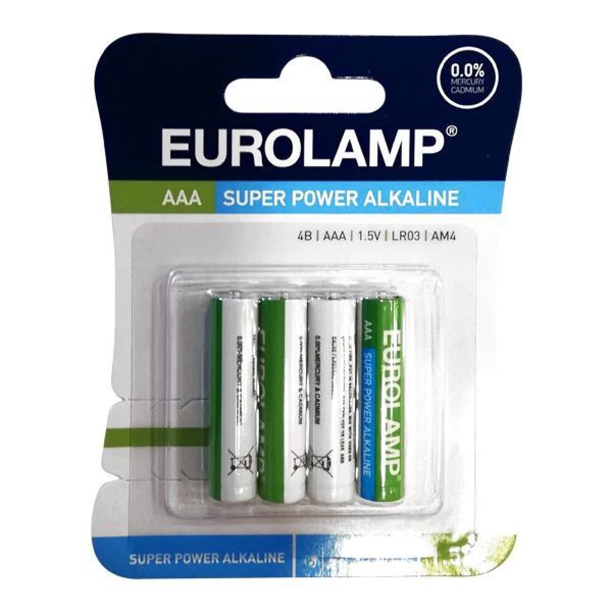 Φωτογραφία προϊόντος: ΜΠΑΤΑΡΙΑ ΑΛΚΑΛΙΚΗ 1.5 V ΑΑΑ LR03 4τμχ (147-24100) EUROLAMP
