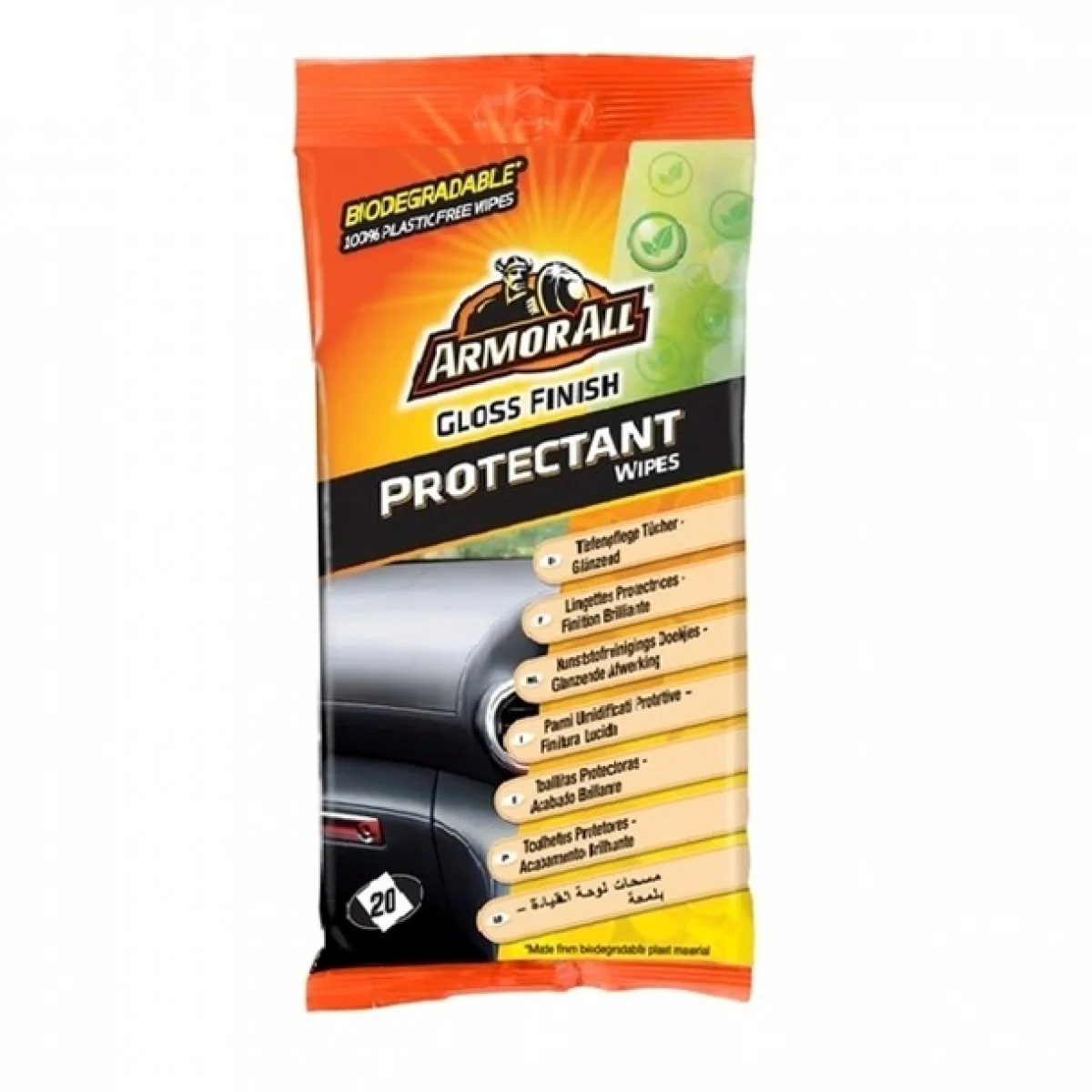 Φωτογραφία προϊόντος: ARMORALL DASHBOARD FLOW PROTECTANT GLOSS FINISH WIPES 20τμχ (360200100)