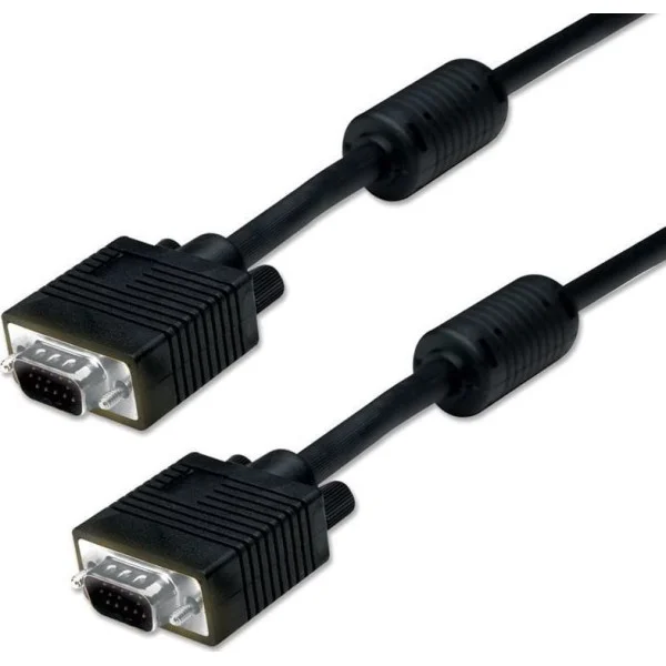 Φωτογραφία προϊόντος: POWERTECH Καλώδιο VGA HD σε VGA HD 15 CAB-G004, 2x Ferrites, μαύρο, 10m