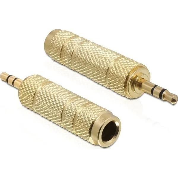 Φωτογραφία προϊόντος: DELOCK αντάπτορας 3.5mm σε 6.35mm 65360, μεταλλικό, gold plated