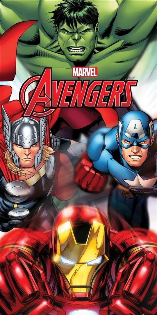 Φωτογραφία προϊόντος: DIMcol Πετσέτα Θαλάσσης Quick Dry Marvel Avengers 185 70X140 White 100% Microfiber - -