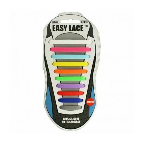 Φωτογραφία προϊόντος: Easy Lace No Tie Elastic Silicone Slip On Trainers Shoelaces 20 Pieces