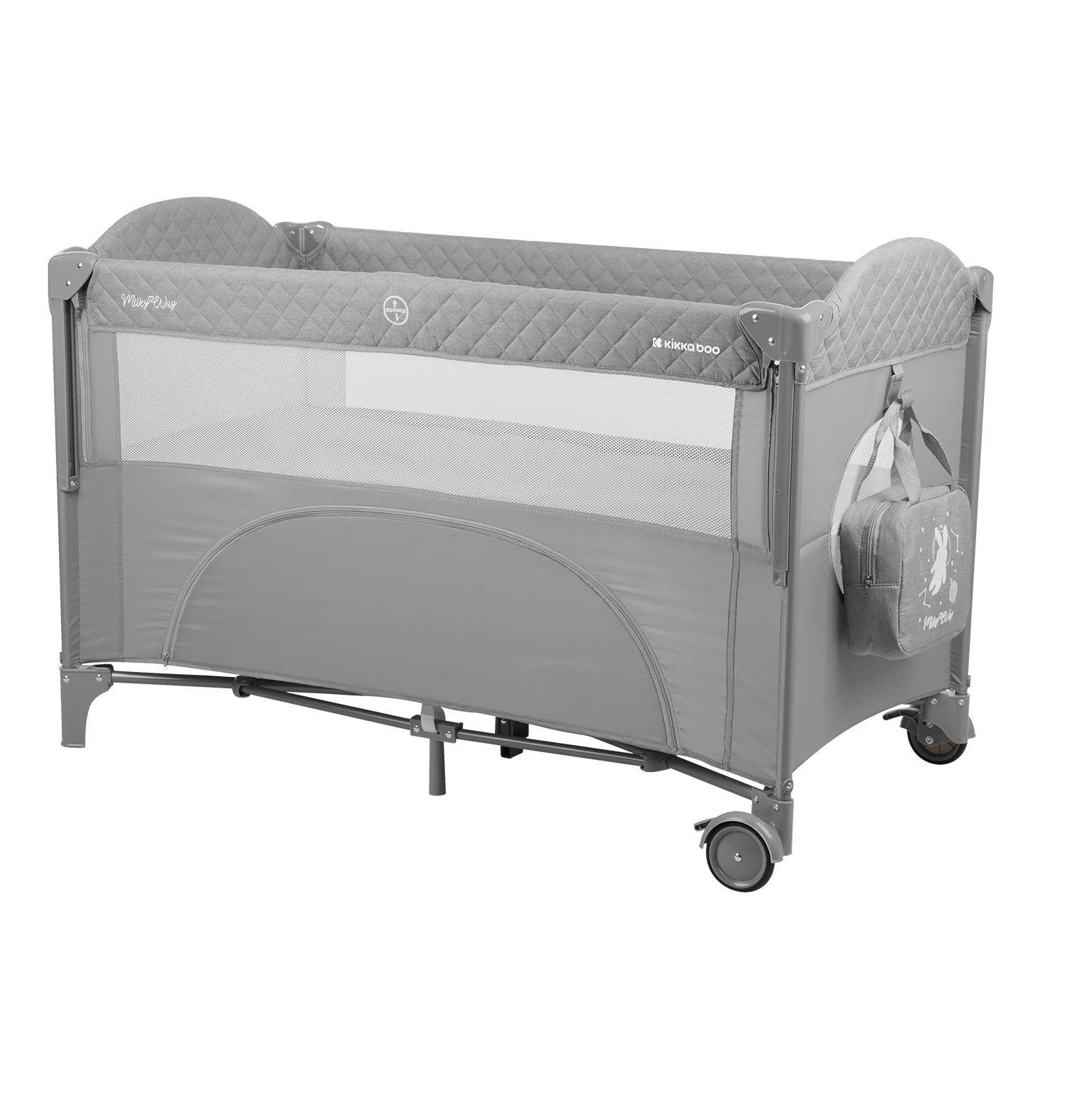 Φωτογραφία προϊόντος: Kikka Boo - Baby cot 2 levels Milky Way Grey 2023 - 31003010110