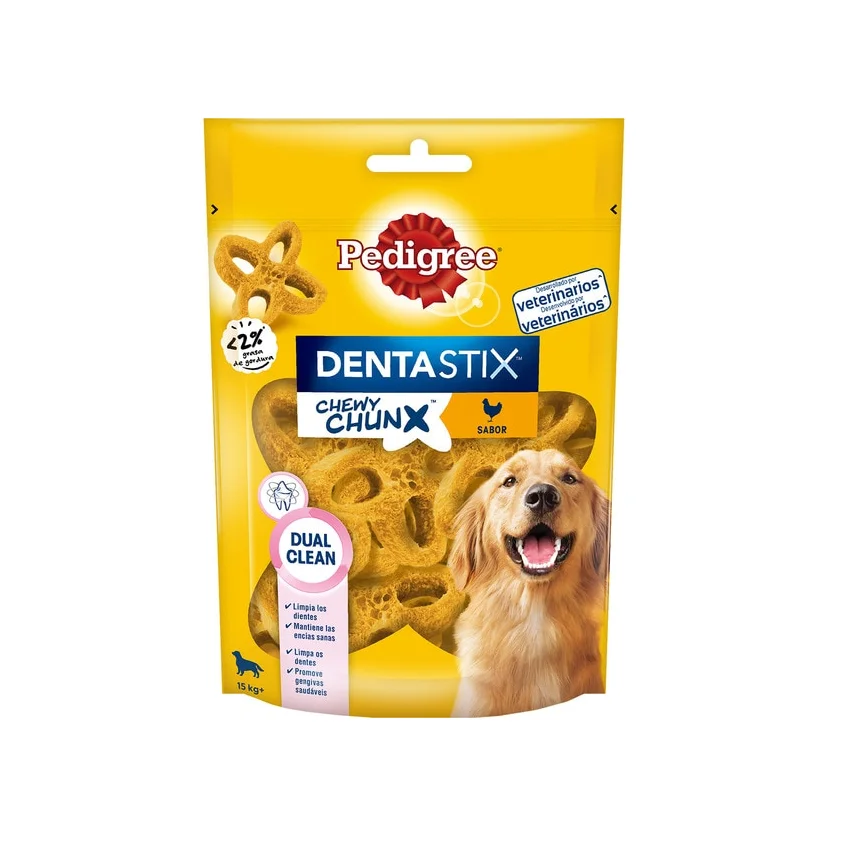 Φωτογραφία προϊόντος: ΤΡΟΦΗ ΣΚΥΛΩΝ PEDIGREE DENTASTIX CHEWY CHUNX MAXI ΜΕ ΚΟΤΟΠΟΥΛΟ 68g