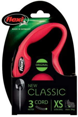 Φωτογραφία προϊόντος: Flexi αυτόματος οδηγός New Classic Cord XS για σκυλιά ως 8 κιλά και μήκους 3 μέτρα FLEXI (1039928)