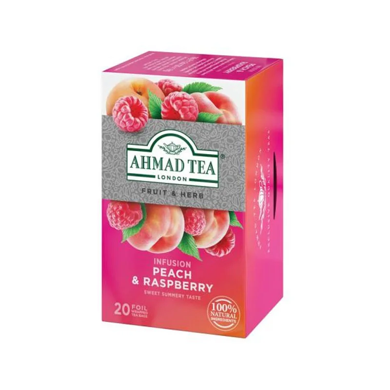Φωτογραφία προϊόντος: Ahmad Tea PEACH & RASPBERRY (Fruit & Herb) - 20 φακελάκια