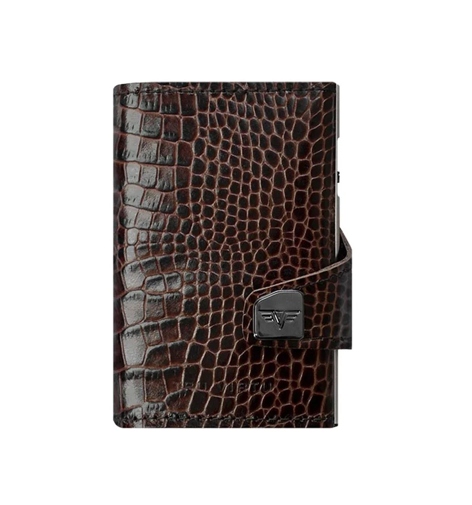 Φωτογραφία προϊόντος: TRU VIRTU Πορτοφόλι CLICK + SLIDE Croco Brown/Silver