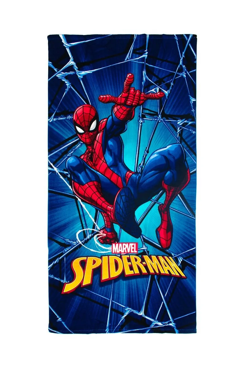 Φωτογραφία προϊόντος: DIMcol Πετσέτα Θαλάσσης Quick Dry Marvel Spider-Man 550 70X140 Blue 100% Microfiber