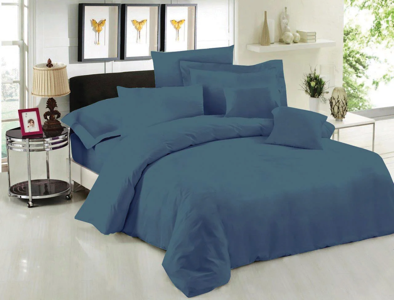 Φωτογραφία προϊόντος: Σεντόνι 245Χ270 King Size PC 50-50 Le Blanc Dusty Blue 50% Βαμβάκι-50% ΠολυέστερΧωρίς Λάστιχο