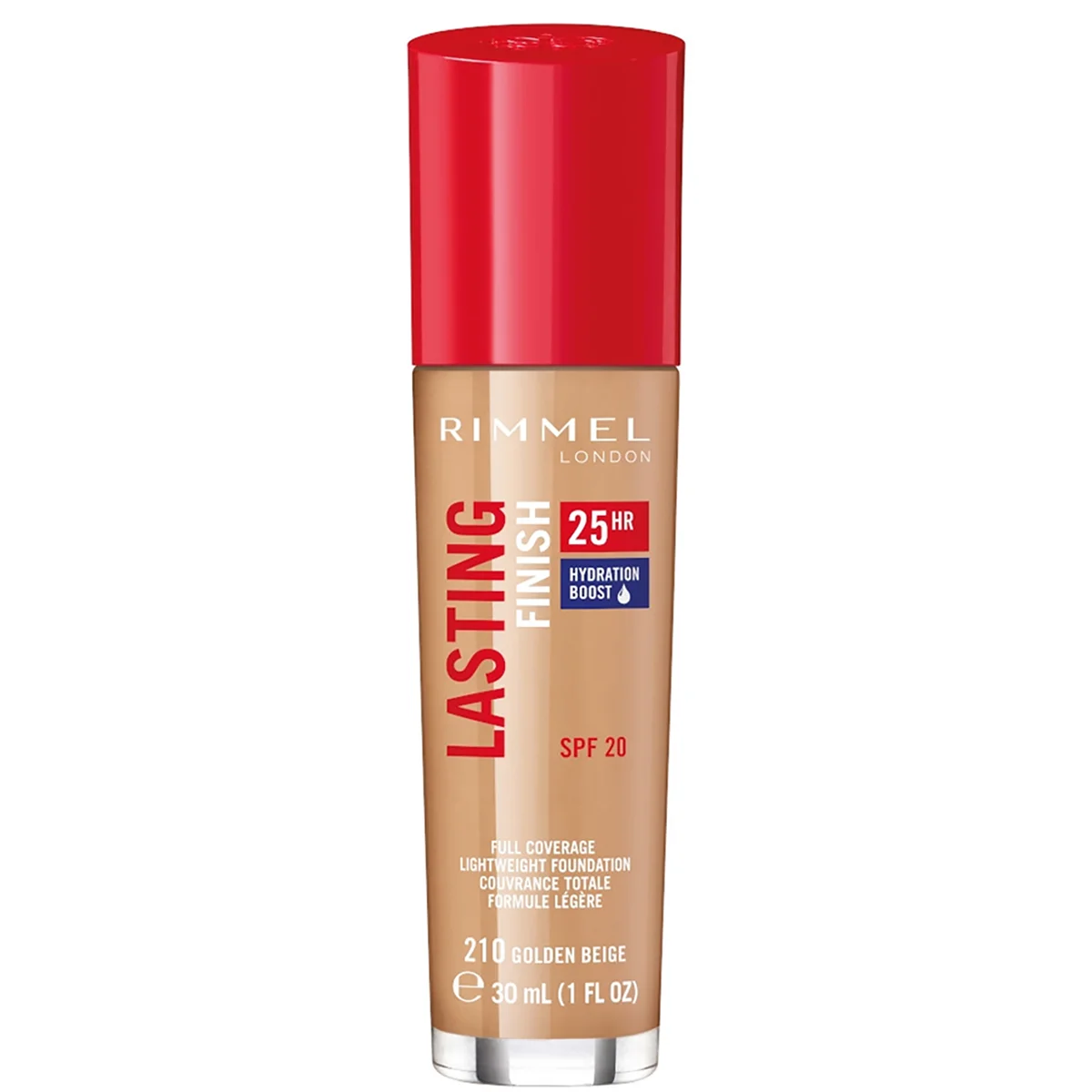 Φωτογραφία προϊόντος: Rimmel London Rimmel Lasting Finish 25HR Foundation With Comfort Serum - 210 Golden Beige (30ml)