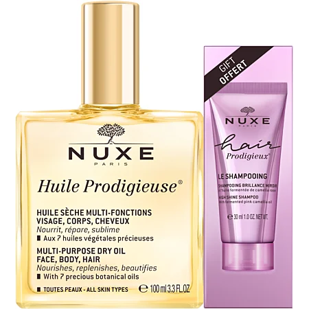 Φωτογραφία προϊόντος: Nuxe | Huile Prodigieuse Multi-Purpose Βιολογικό και Ξηρό Έλαιο Monoi για Πρόσωπο, Μαλλιά και Σώμα | 100ml