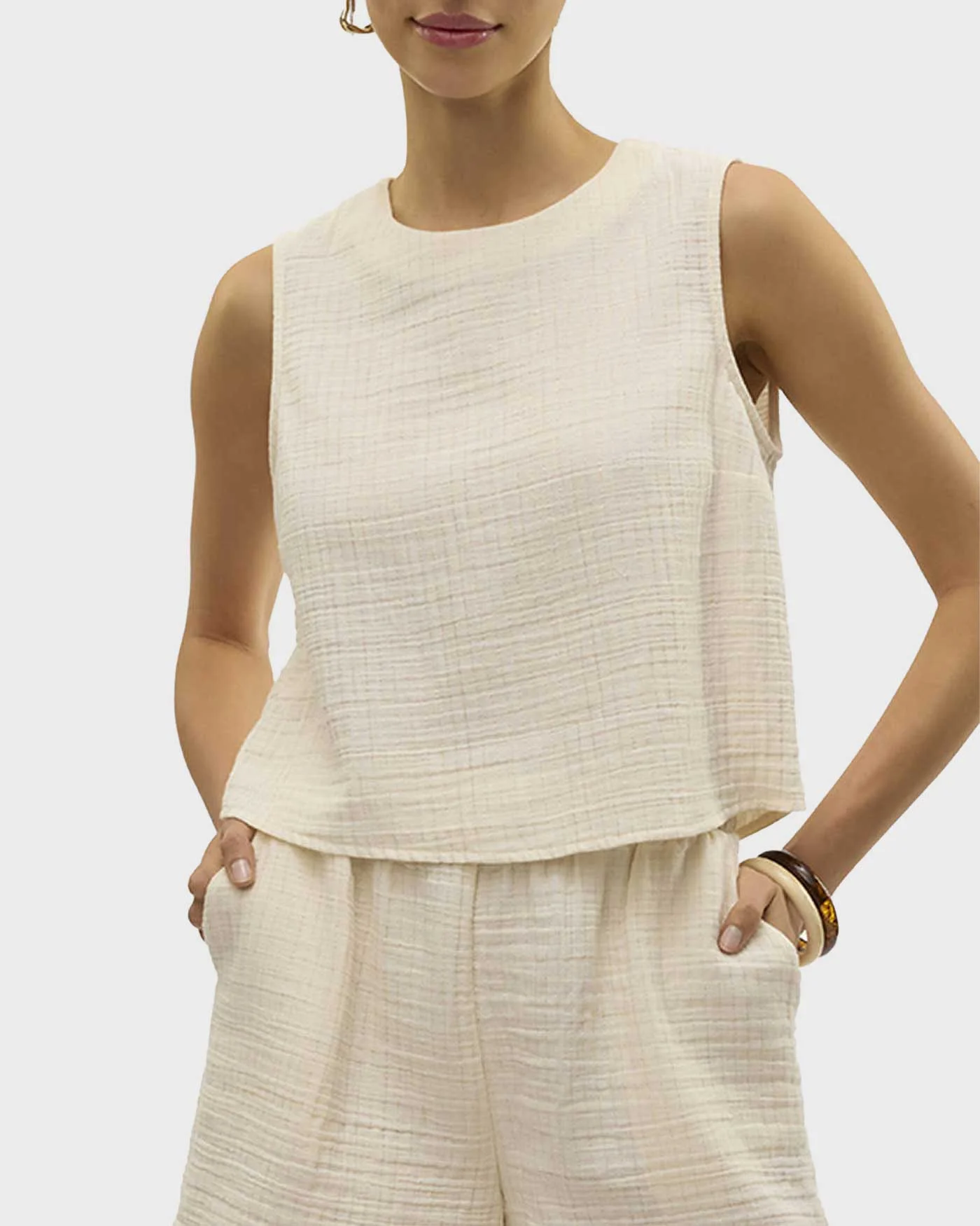 Φωτογραφία προϊόντος: VERO MODA ΓΥΝΑΙΚΕΙΟ ΑΜΑΝΙΚΟ ΤΟΠ - 10328624 ΜΠΕΖ