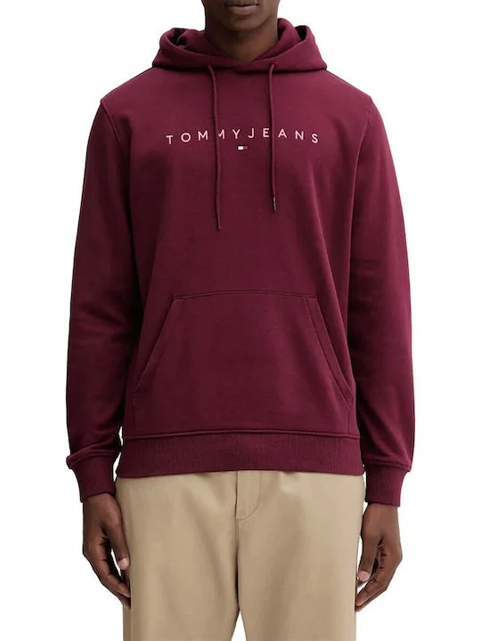 Φωτογραφία προϊόντος: Tommy Jeans ανδρικό βαμβακερό φούτερ regular fit μπορντό DM0DM20746-XIU