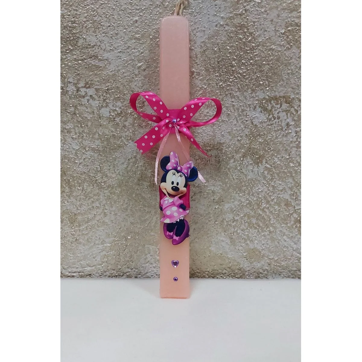 Φωτογραφία προϊόντος: Πασχαλινή Λαμπάδα Minnie Mousse αρωματική ροζ