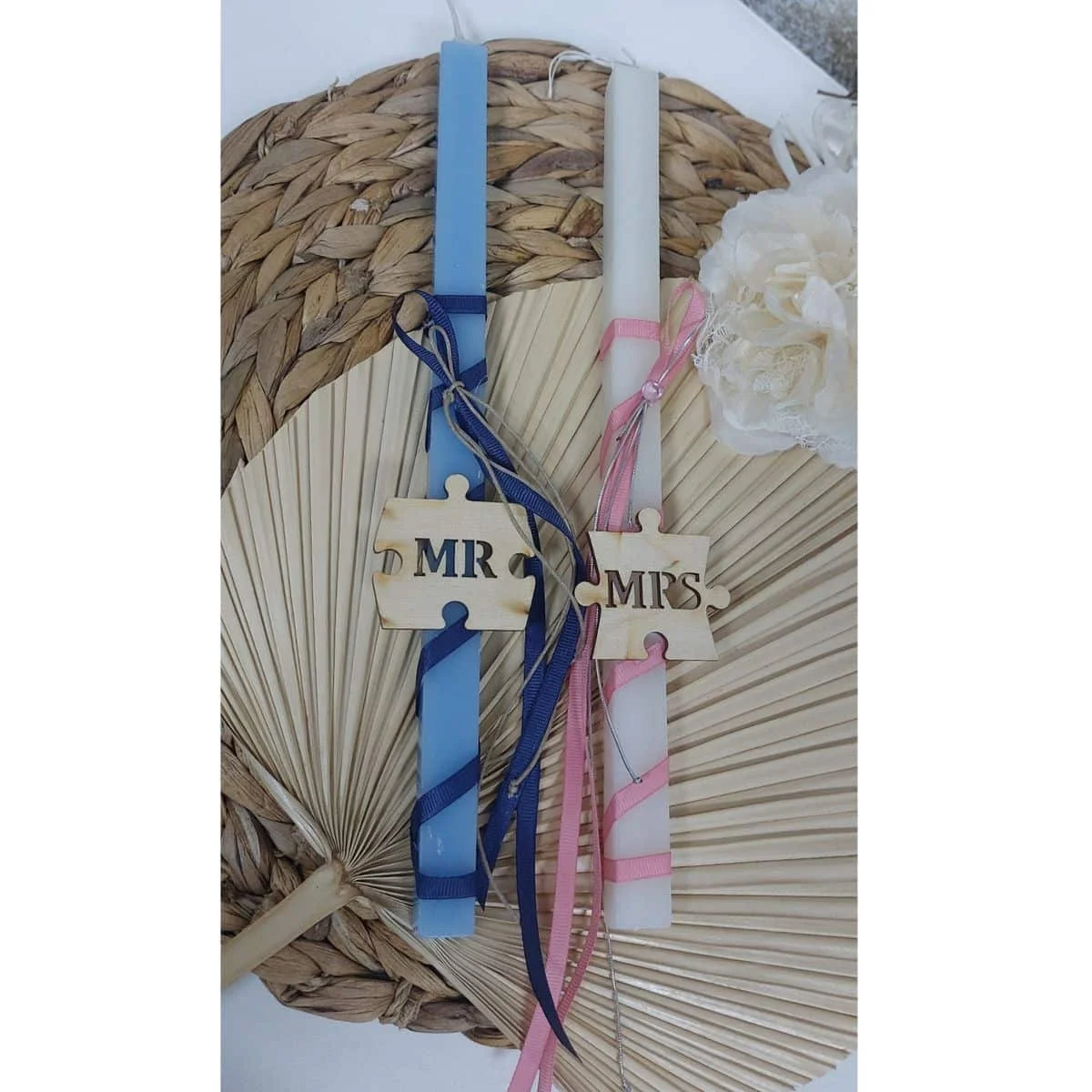 Φωτογραφία προϊόντος: Σετ Λαμπάδες MR + MRS για ζευγάρια αρωματικές
