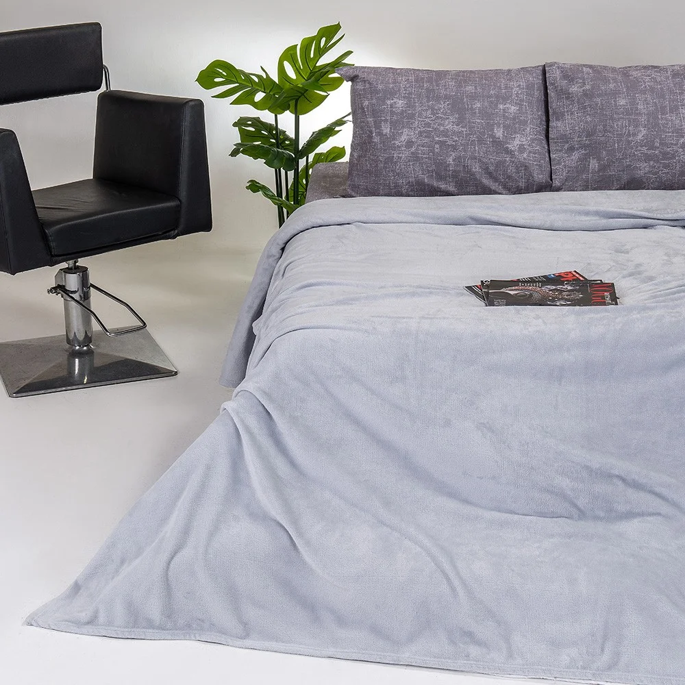 Φωτογραφία προϊόντος: Melinen Home Κουβερτα Flannel Υπερδιπλη Tokyo Light Grey
