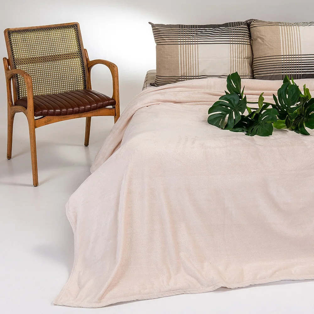 Φωτογραφία προϊόντος: Melinen Home Κουβερτα Flannel Υπερδιπλη Tokyo Ecru