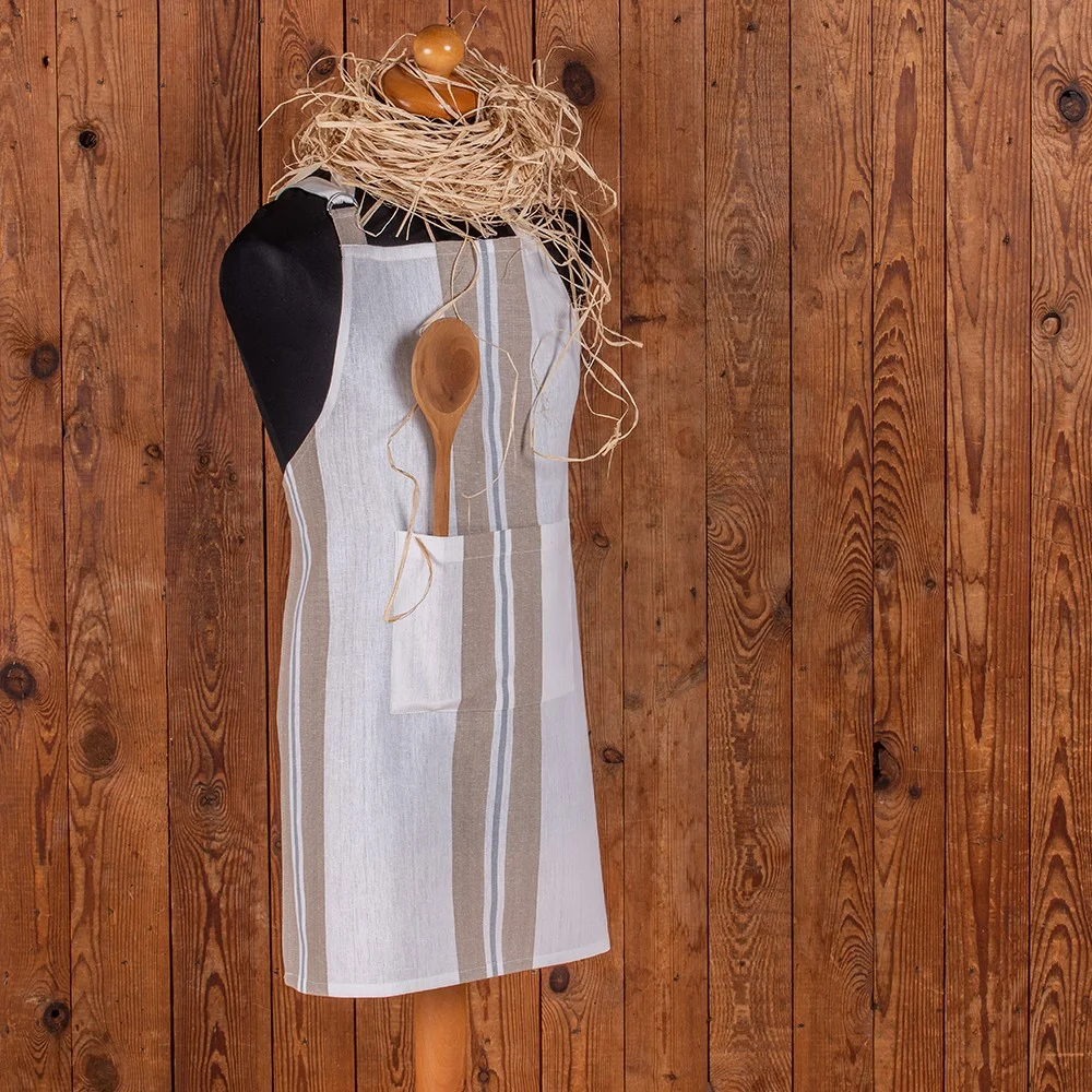Φωτογραφία προϊόντος: Melinen Home Ποδια Κουζινασ Pepper Stripe Mocca