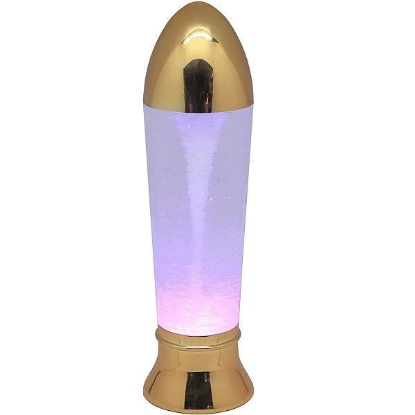 Φωτογραφία προϊόντος: OEM 10,5" Tornado Lamp LED που αλλάζει χρώμα, Tornado Maker Science Toy, Λειτουργεί με μπαταρία/καλώδιο USB Χρυσό