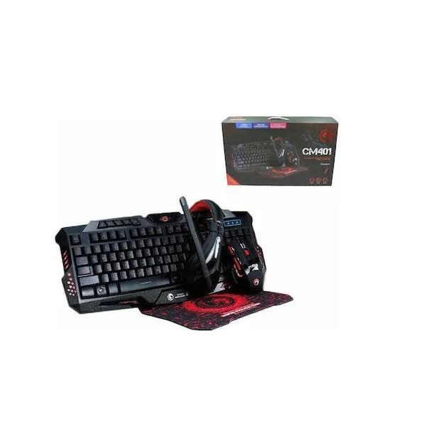 Φωτογραφία προϊόντος: OEM Marvo Touch Wisdom Combo CM401 Σετ Gaming Πληκτρολόγιο με RGB φωτισμό & Ποντίκι (Αγγλικό US)