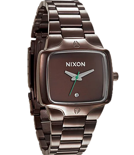 Φωτογραφία προϊόντος: 8 NIXON SMALL PLAYER A300-924 ALL BROWN/SILVER SS BRACELET(woman)
