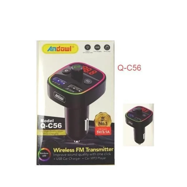 Φωτογραφία προϊόντος: OEM FM Transmitter Αυτοκινήτου Q-C56 με Bluetooth