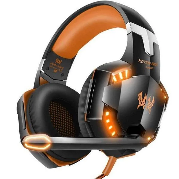 Φωτογραφία προϊόντος: OEM Kotion Each G2000 Over Ear Gaming Headset με σύνδεση 3.5mm / USB Πορτοκαλί