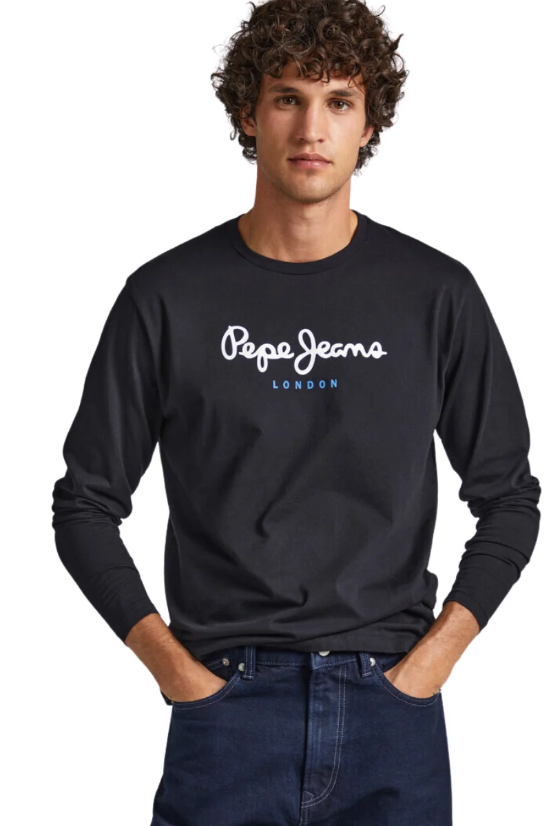 Φωτογραφία προϊόντος: Pepe Jeans Ανδρική Μπλούζα Μακρυμάνικη Μαύρη Κωδικός: PM508209-999